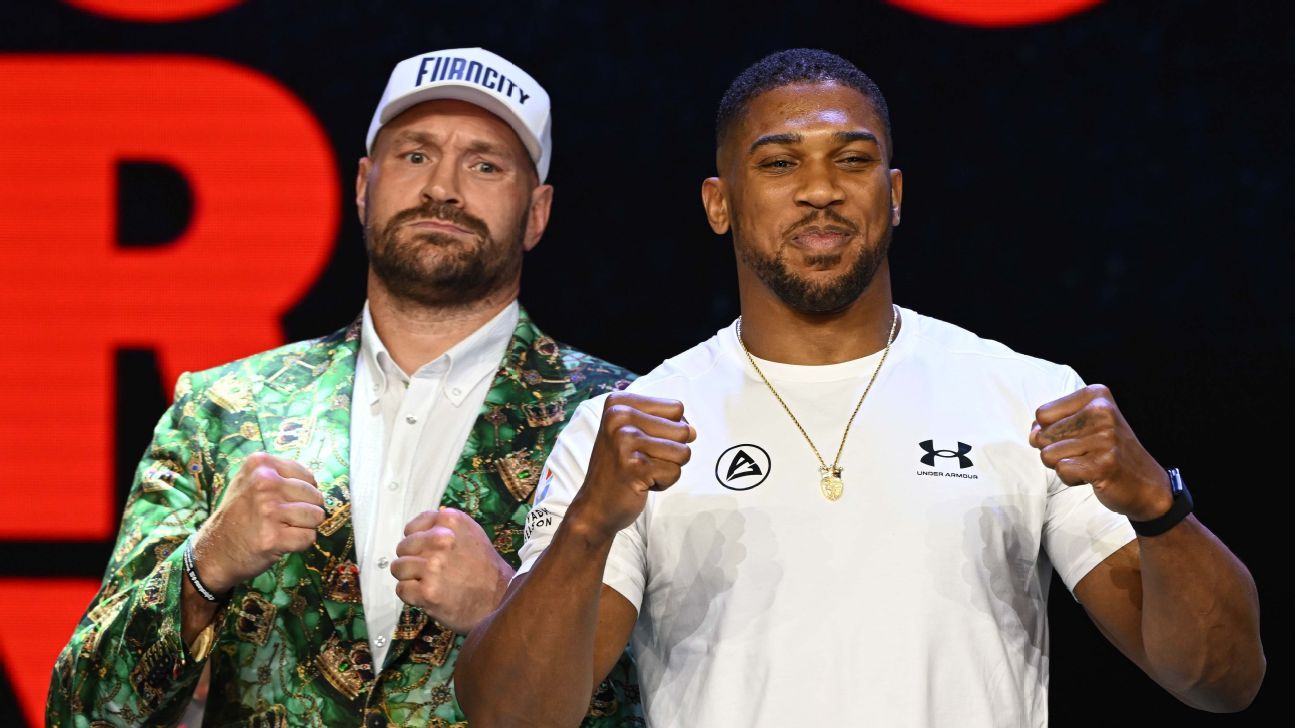 Tyson Fury y Anthony Joshua muestran respeto en la primera conferencia de prensa previa al enfrentamiento de diciembre