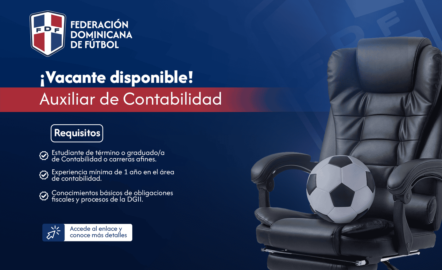 VACANTE: FDF SOLICITA AUXILIAR DE CONTABILIDAD