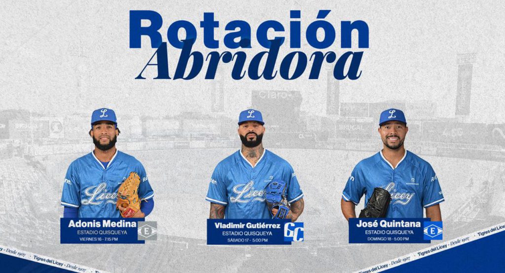 Licey anuncia rotación para los primeros tres partidos