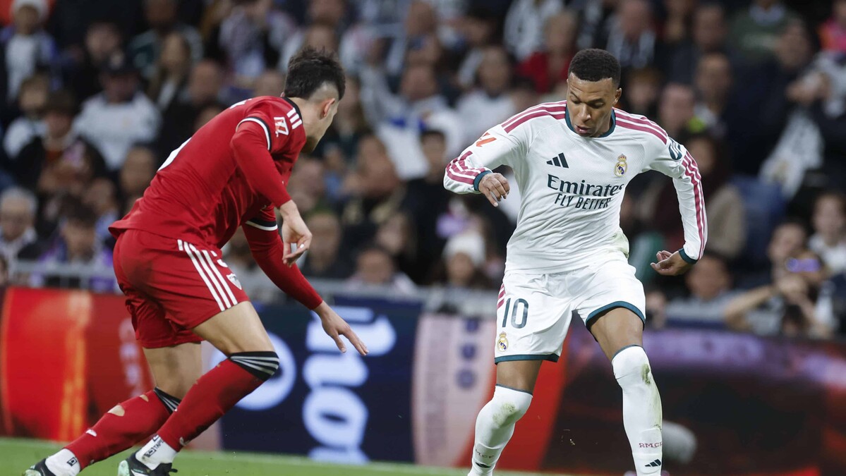 Con doblete de Mbappé, el Real Madrid golea al Sevilla en el Bernabéu