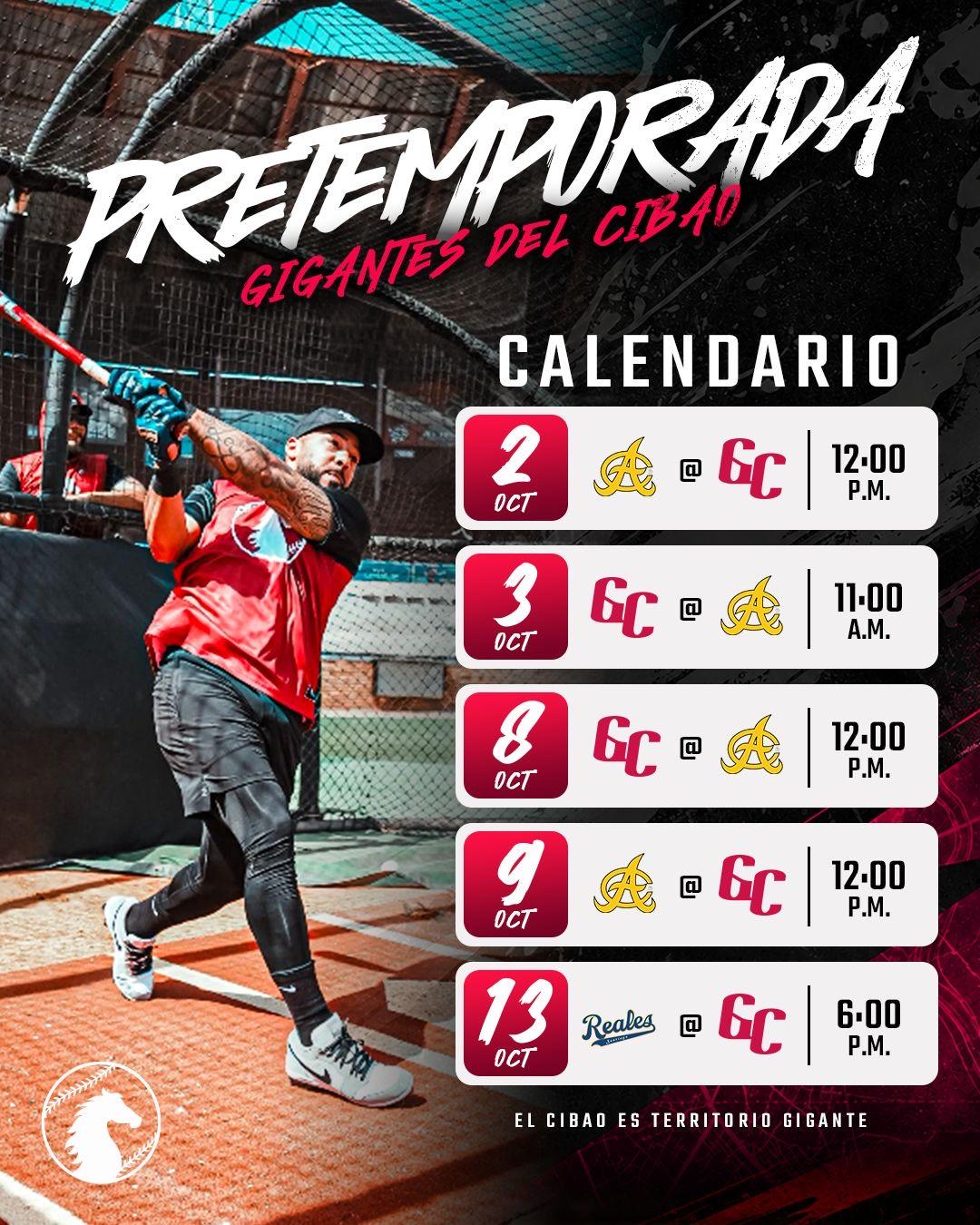 Gigantes del Cibao jugarán hoy su primer partido de pretemporada