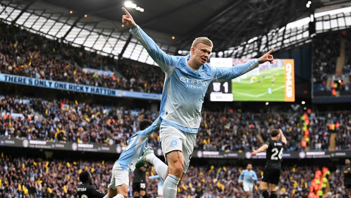 Haaland firma ante el Ipswich otro doblete y el City vuela en la Premier League