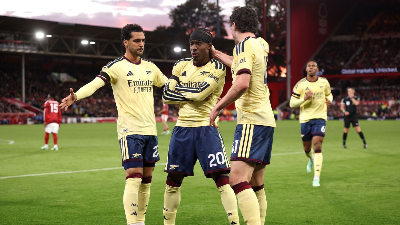 Arsenal venció a Nottingham Forest y sigue al acecho de Manchester City en la Premier League