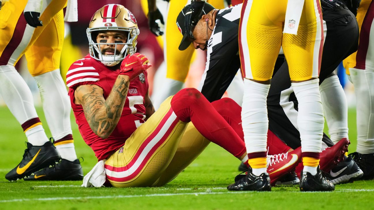 Mike Evans sale por lesión en el Commanders vs. 49ers