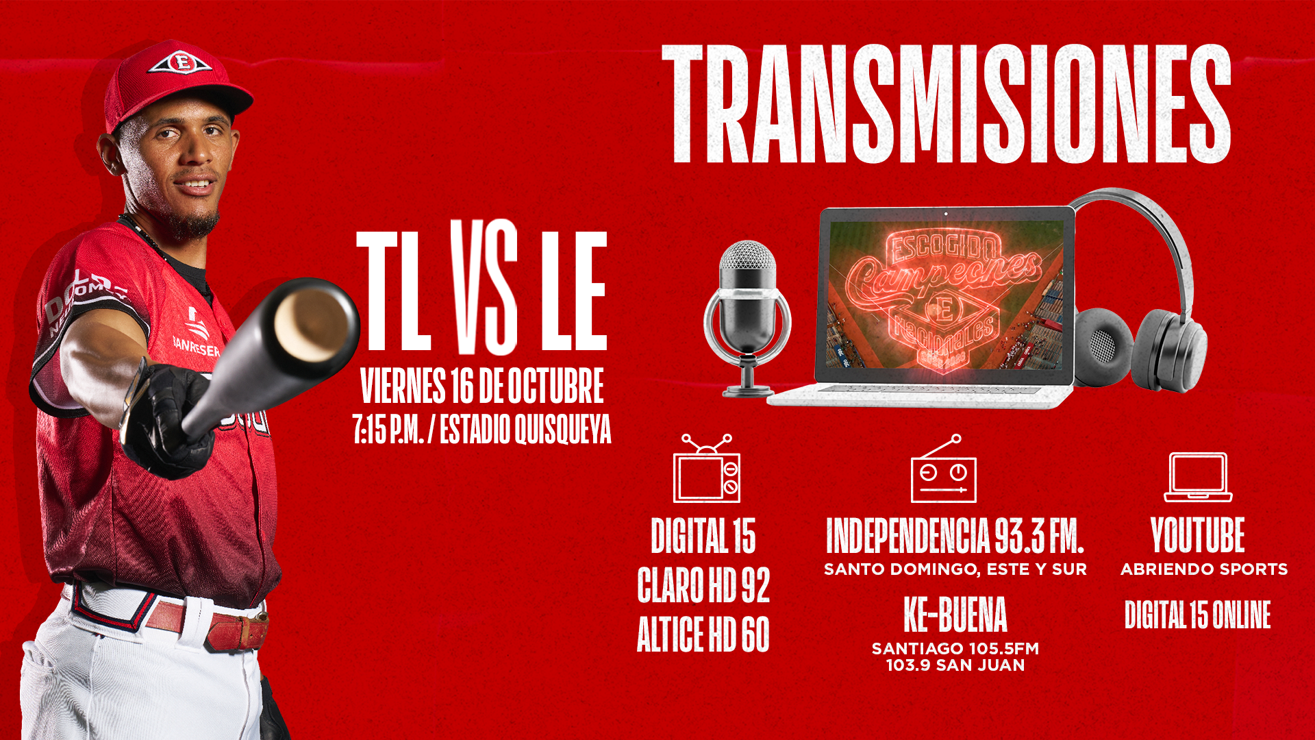 Boletín 01 – Escogido BBC – Serie Regular – 16 de octubre, 2026
